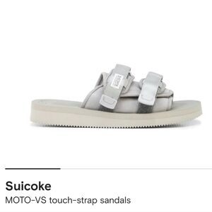 Suicoke Moto VS grey Leather sandals